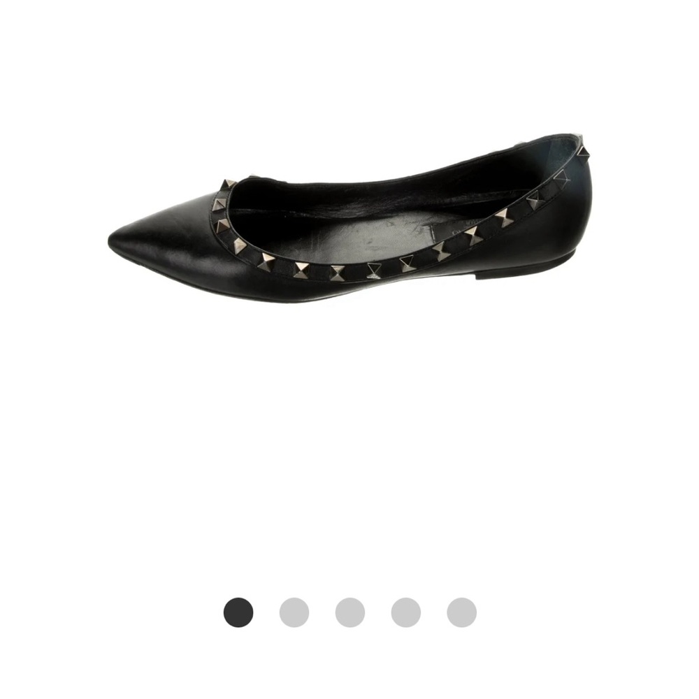 Valentino Rockstud Accents Leather Ballet Flats size 39.5